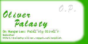 oliver palasty business card